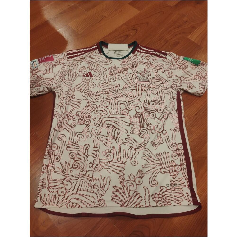 adidas Men Sex Cream & Maroon Graphic Soccer Jersey